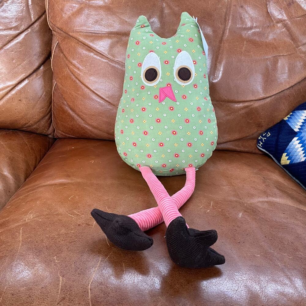 PBK Pottery Barn NWT Joy Owl Corduroy Pillow Stuffed Animal